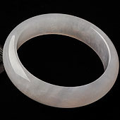 冰种淡紫罗兰缅甸翡翠A货手镯（57.2mm）