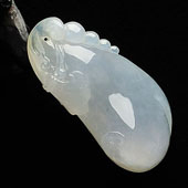 糯冰种晴水缅甸翡翠A货福瓜挂件