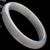 糯冰种淡紫罗兰缅甸翡翠A货贵妃镯（54.5mm-48.7mm）
