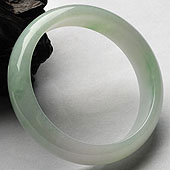 糯冰种晴水缅甸翡翠A货手镯（55mm）