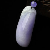 糯冰种紫罗兰缅甸翡翠A货福瓜挂件