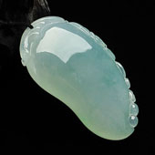 冰种晴水缅甸翡翠A货福瓜挂件