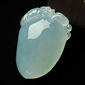 冰种晴水缅甸翡翠A货福瓜挂件