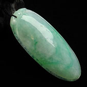 糯冰种飘翠缅甸翡翠A货福瓜挂件