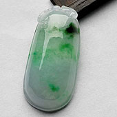 糯冰种飘花缅甸翡翠A货福瓜挂件