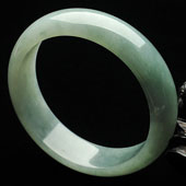 糯冰种晴水缅甸翡翠A货手镯（59.6mm）