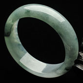 冰种飘花缅甸翡翠A货手镯（55.6mm）
