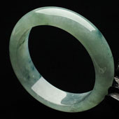 冰种飘花缅甸翡翠A货手镯（57.7mm）