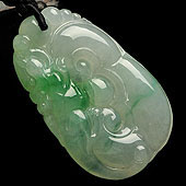 冰种飘翠缅甸翡翠A货如意挂件