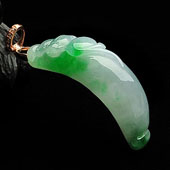 糯冰种飘翠缅甸翡翠A货福瓜挂件