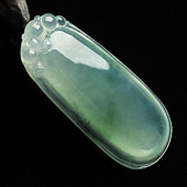 冰种晴水缅甸翡翠A货福瓜挂件