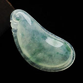 冰种飘花缅甸翡翠A货福瓜挂件