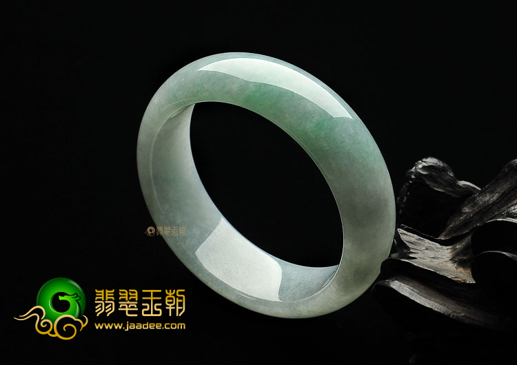 糯冰种晴水缅甸翡翠A货手镯(52.3mm)