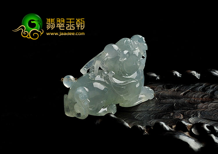 冰种晴水缅甸翡翠A货貔貅挂件