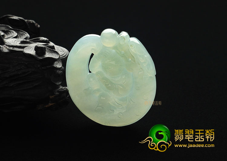 糯冰种晴水缅甸翡翠A货童子挂件