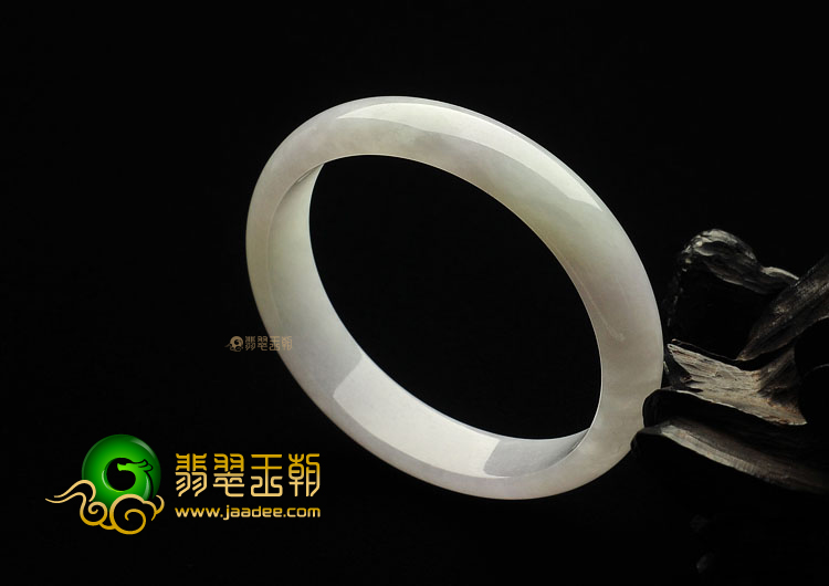 糯冰种晴水紫罗兰缅甸翡翠A货贵妃镯(55.3-51.3mm)