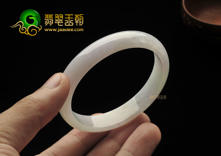 糯冰种晴水紫罗兰缅甸翡翠A货贵妃镯(55.3-51.3mm)