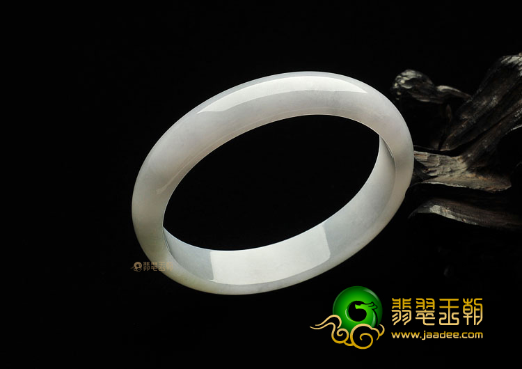 糯冰种晴水淡紫罗兰缅甸翡翠A货贵妃镯(54.7mm-49.3mm)
