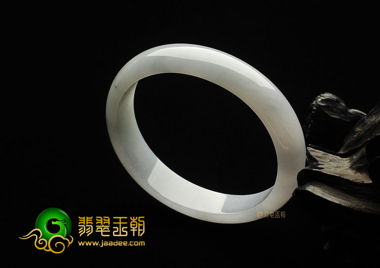 糯冰种晴水淡紫罗兰缅甸翡翠A货贵妃镯(54.7mm-49.3mm)