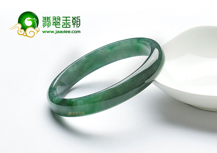 糯冰种油青缅甸翡翠A货手镯(58.2mm)