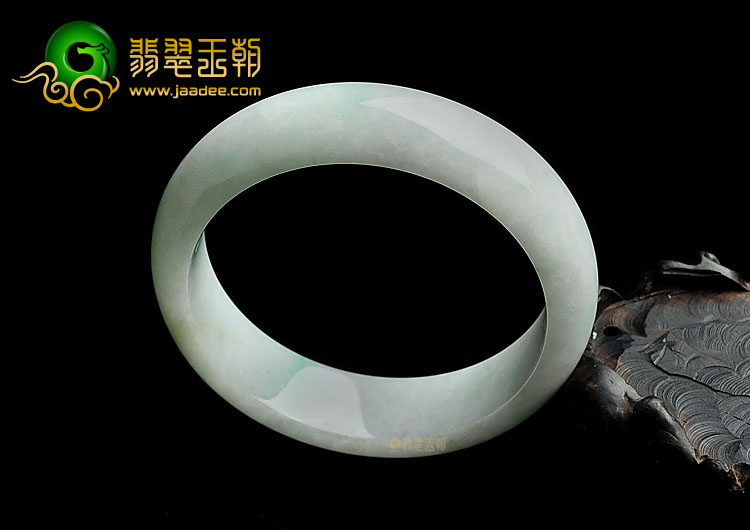糯冰种飘翠缅甸翡翠A货手镯(55.7mm)