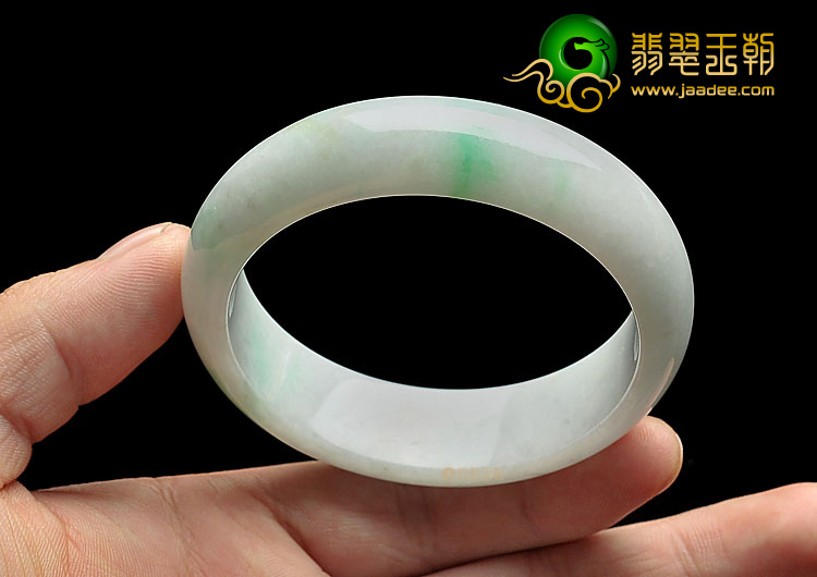 糯冰种飘翠缅甸翡翠A货手镯(55.7mm)