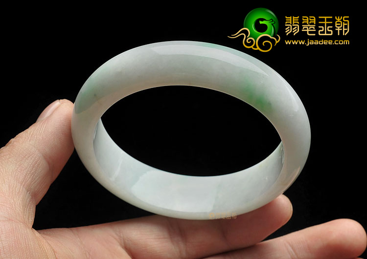 糯冰种飘翠缅甸翡翠A货手镯(58.9mm)