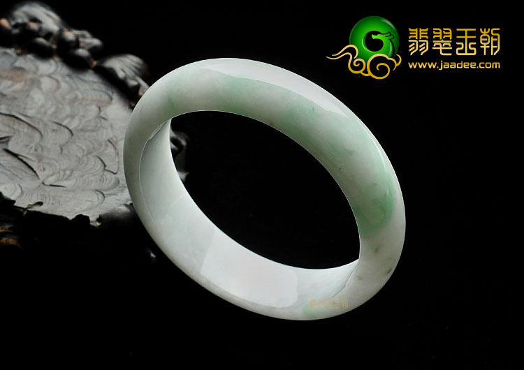 糯冰种飘翠缅甸翡翠A货手镯(59.1mm)