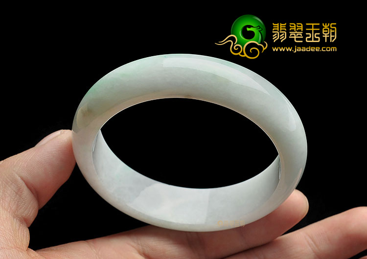 糯冰种飘翠缅甸翡翠A货手镯(59.1mm)