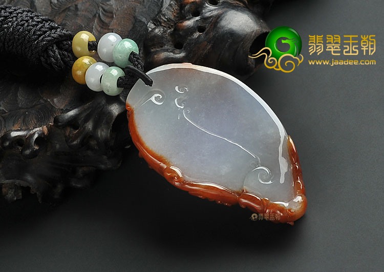 糯冰种褐红翡缅甸翡翠A货望子成龙挂件