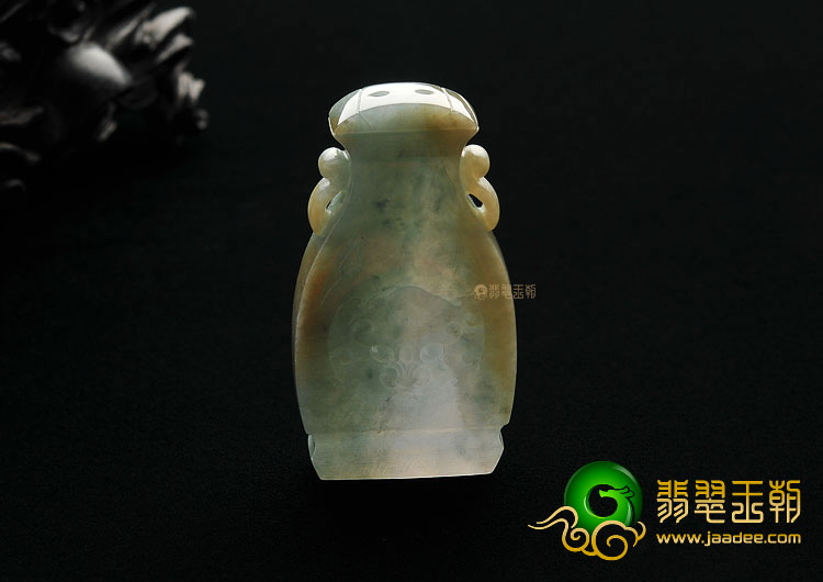 糯冰种晴水带黄翡缅甸翡翠A货平平安安挂件