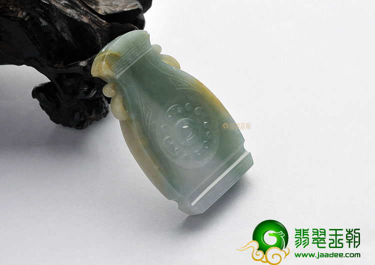 糯冰种晴水带黄翡缅甸翡翠A货平平安安挂件