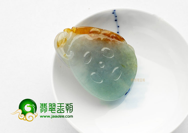 糯冰种晴水褐黄翡缅甸翡翠A货一生平安挂件