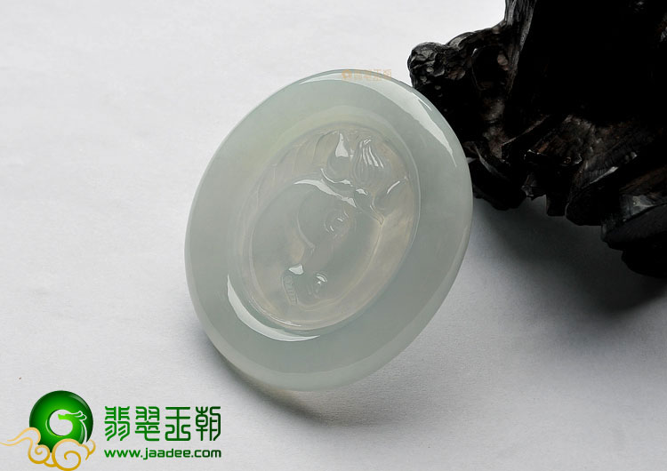 糯冰种晴水缅甸翡翠A货马到成功挂件