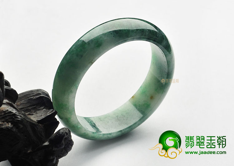 (超值推荐)糯冰种飘花缅甸翡翠A货手镯(59.5mm)