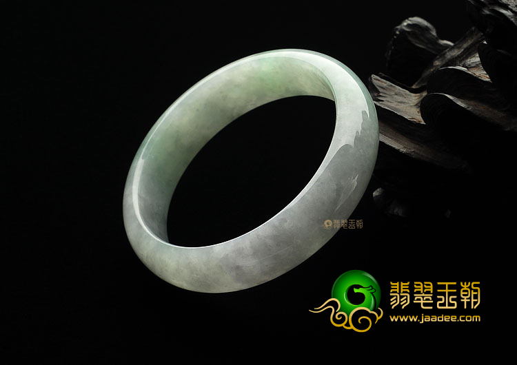 糯冰种晴水缅甸翡翠A货手镯(56.5mm)