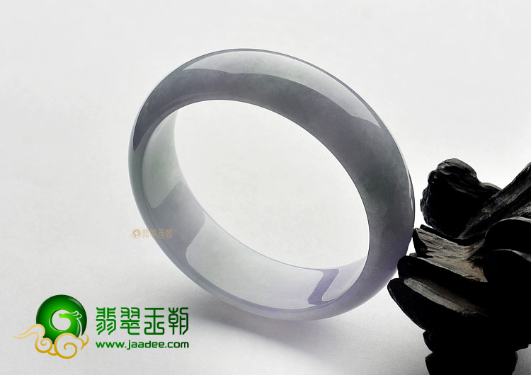 糯冰种紫罗兰飘花缅甸翡翠A货手镯(57.8mm)