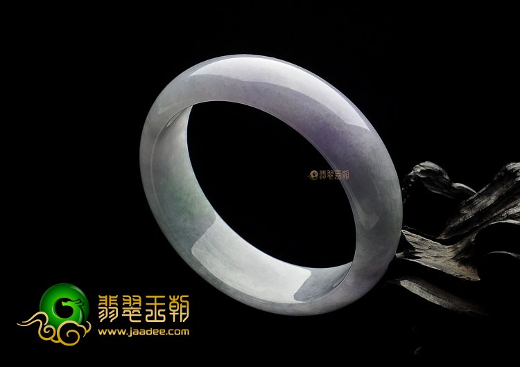 糯冰种紫罗兰飘花缅甸翡翠A货手镯(57.8mm)