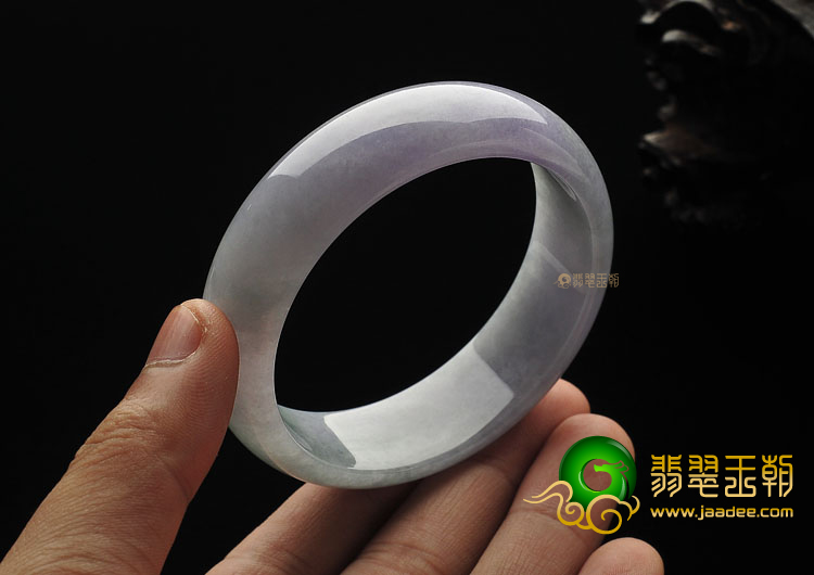 糯冰种紫罗兰飘花缅甸翡翠A货手镯(57.8mm)