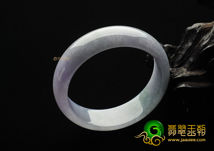 糯冰种紫罗兰飘花缅甸翡翠A货手镯(57.8mm)