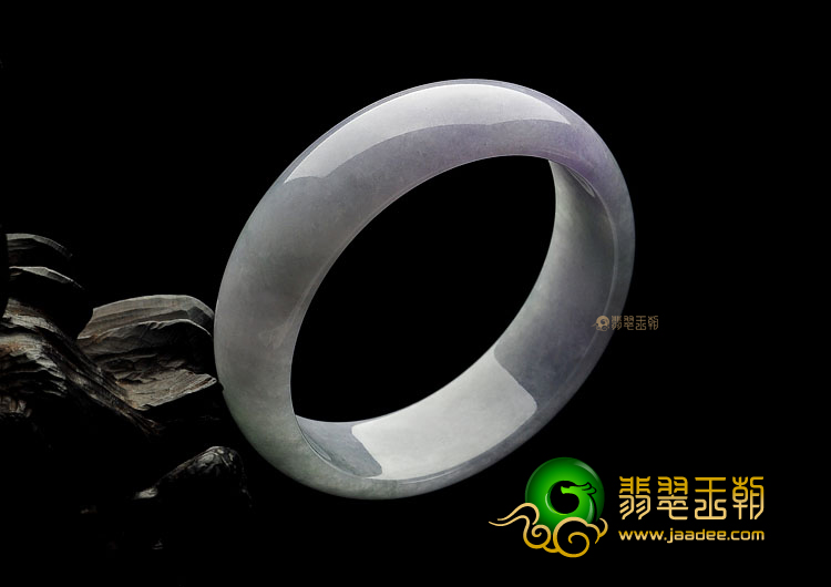 糯冰种紫罗兰飘花缅甸翡翠A货手镯(57.8mm)