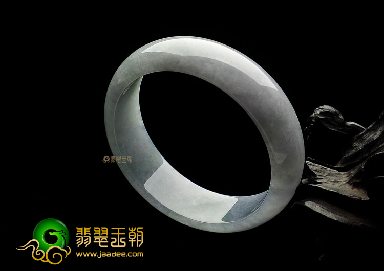 糯冰种紫罗兰飘花缅甸翡翠A货手镯(54.6mm)