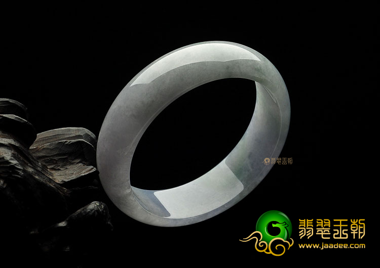 糯冰种紫罗兰飘花缅甸翡翠A货手镯(54.6mm)