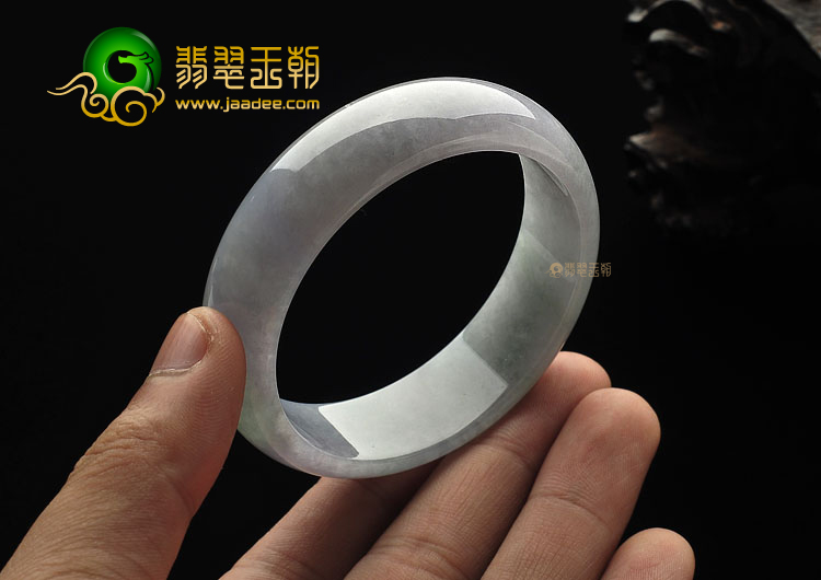 糯冰种紫罗兰飘花缅甸翡翠A货手镯(54.6mm)