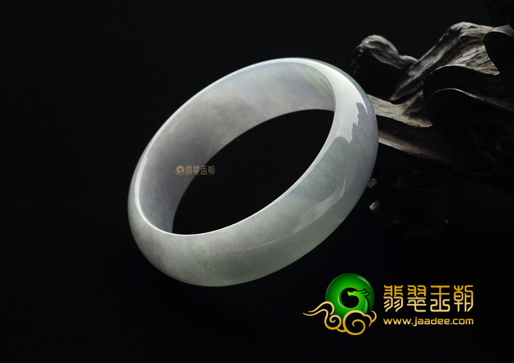 糯冰种紫罗兰飘花缅甸翡翠A货手镯(54.6mm)