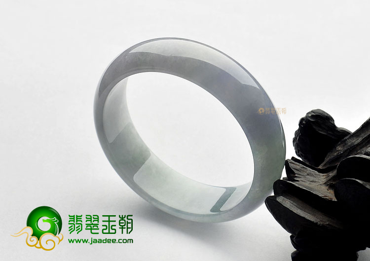 糯冰种紫罗兰飘花缅甸翡翠A货手镯(54.6mm)