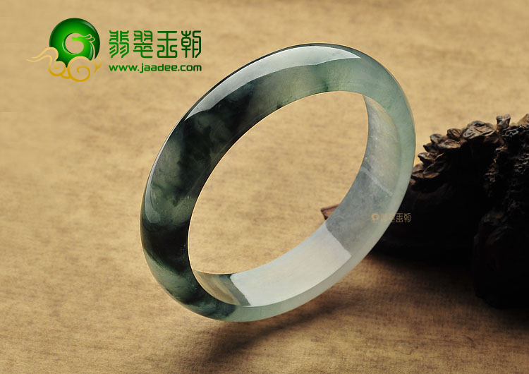 冰种飘花缅甸翡翠A货手镯(59.7mm)