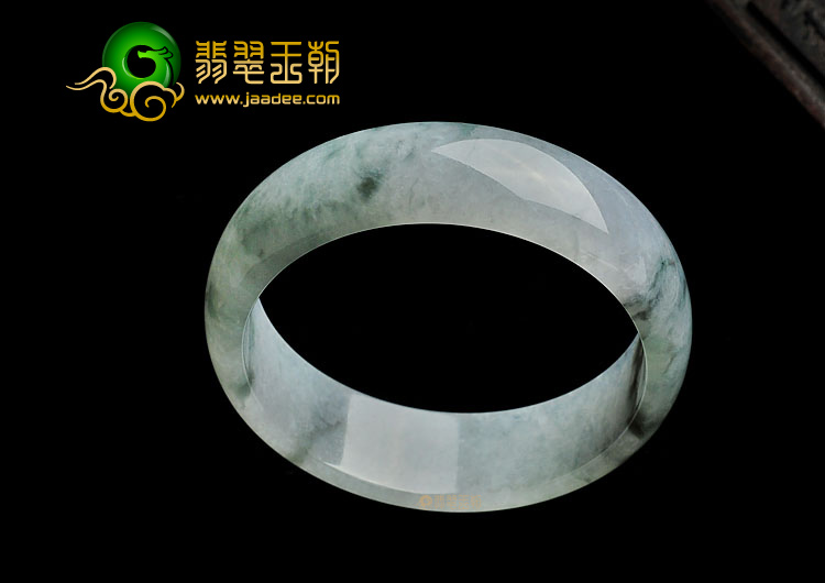 (超值推荐)糯冰种飘花缅甸翡翠A货手镯(59.2mm)