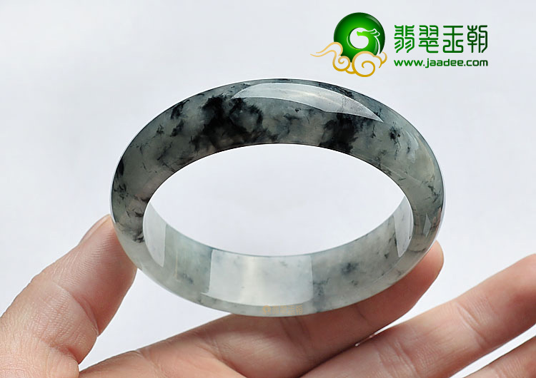 糯冰种飘花缅甸翡翠A货手镯(58.4mm)