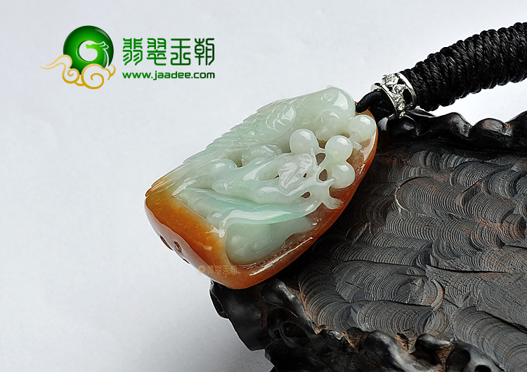 糯冰种三彩缅甸翡翠A货鹦鹉挂件